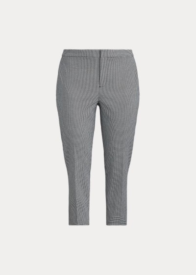 Pantalones Ralph Lauren Mujer Negros / Blancos - Houndstooth Cotton-Blend - SOZFH2386